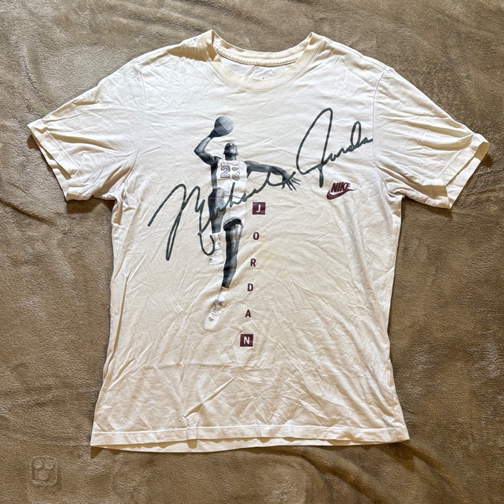 Nike White Michael Jordan Graphic Short Sleeve Tee